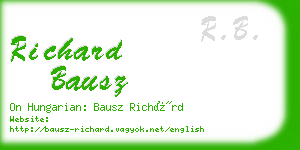 richard bausz business card